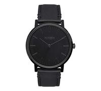 NIXON Men's Porter Leather Watch - All Black, Black, One Size, Strap.