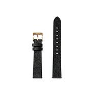 Nixon Pineapple BA002-000-00 Black Vegan Pineapple Leather Watch Strap with Stainless Steel Clasp and Loop, black, 16mm