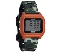NIXON Ripper A1399 - Rust/Camo - 100m Water Resistant Men's Digital Sport Watch (36.5mm Face, 20mm Silicone Band) - Made with Recycled Ocean Plastics, Rust / Camo, One Size, Ripper