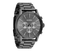 NIXON Sentry Chrono A1390-100m Water Resistant Men's Analog Classic Watch (42mm Watch Face, 23mm-20mm Stainless Steel Band), All Gunmetal, One Size, Sentry Chrono