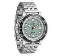 NIXON Stinger 44 A1402-100m Water Resistant Men's Analog Watch (44mm LUM Face, 20mm Stainless Steel Band), Silver / Jade / White, One Size, Stinger 44