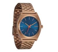 NIXON Time Teller A045 - 100m Water Resistant Men's Analog Fashion Watch (37mm Watch Face, 19.5mm-18mm Stainless Steel Band), Desert Gold/Arles Blue, Mens Standard, Time Teller