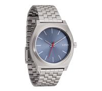 NIXON Time Teller A045. 100m Water Resistant Watch (37mm Stainless Steel Watch Face), Light Gunmetal/Dusty Blue, One Size, Time Teller