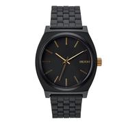 NIXON Time Teller A045. 100m Water Resistant Watch (37mm Stainless Steel Watch Face), Matte Black/Gold, One Size, Time Teller