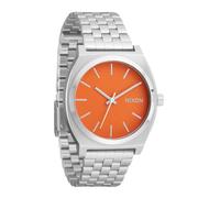 Nixon Time Teller A045. 100m Water Resistant Watch (37mm Stainless Steel Watch Face), Silver / Mandarin, One Size, Time Teller