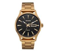 Nixon Unisex Analogue Japanese Quartz Movement Watch with Stainless Steel Strap A1346-510-00, All Gold/Black.