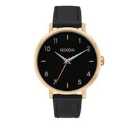 NIXON Women's 'Arrow' Quartz Metal and Leather Watch, Color:Black (Model: A1091513-00)