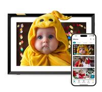 Nixplay Digital Touch Screen Picture Frame - 10.1” Photo Frame, Connecting Families & Friends (Black/White Matte)