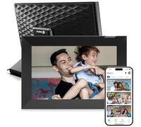 Nixplay Digital Touch Screen Picture Frame - 10.1” Photo Frame, Connecting Families & Friends (Black/Silver)