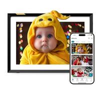 Nixplay Digital Touch Screen Picture Frame - 10.1” Photo Frame, Connecting Families & Friends (Black/White Matte)