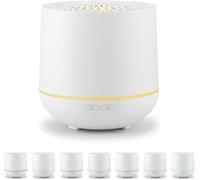 Nixtrve Diffuser, 300ml Ultrasonic Aroma Diffuser for Essential Oils, Cool Mist Oil Diffusers with 7-Color LED Light & Auto Shut-Off, Diffusers for Home and Office(White)
