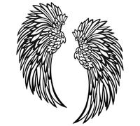 NIYANGLE 1 Pair Angel Wing Wall Sculpture Metal Wing Hanging Decor Iron Bohemian Style Realistic Artistic Wall Hanging for Living Room Bedroom