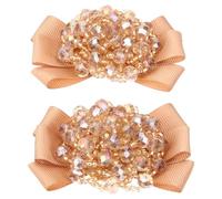 NIYANGLE 1 Pair Shoe Charms Shoe Buckle Decorative Design Crystal Silk Cloth Lightweight Decoration for Friends and Lovers Christmas