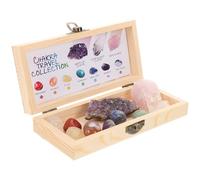 NIYANGLE 1 Set Natural Crystal Mineral Specimens Raw Quartz Crystals Stones Rocks with Box for Exploring Identifying Studying Geology and