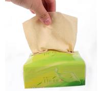 NIYANGLE 10 Packs Bamboo Pulp Extraction Type Napkins, Natural Light Yellow Paper Tissues for Outdoor Travel and Home Use, Practical Hotel Tissue Paper