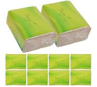 NIYANGLE 10 Packs Bamboo Pulp Napkins Outdoor Travel Natural Extraction Type Paper Practical Light Yellow Tissues for Home and Hotel Use