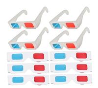 NIYANGLE 10 pcs Glasses for Movies and Games Red Blue Cardboard Viewing Glasses for Home Theater Dvds and Anaglyph Photos Stylish and Fun Prop for Parties and Festivals
