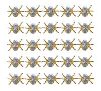 NIYANGLE 100 Pcs Golden Spider Nail Charms for Nail Art, Alloy and Crystal Material, Easy to Use and No Fading, Lightweight Manicure Decorations for Birthday and Christmas