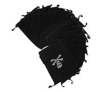 NIYANGLE 100 pcs Halloween Drawstring Pirate Pouches Candy Bags with Skull Design Durable Storage for Party Treats and Year Use