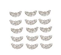NIYANGLE 100 Pcs Silver Crescent Charm Hair Pins DIY Iron Accessories for Women Elegant Headdress Decor for Weddings and Special Occasions