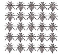 NIYANGLE 100 Pcs Spider Nail Art Charms for Manicure, Black Alloy and Crystal Material, No Breaking or Deforming, Lightweight Nail DIY Decor for Professional Manicure Use and Wedding Party