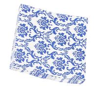 NIYANGLE 100 Sheets Blue and White Vintage Floral Napkins for Wedding Reception and Dinner Parties Decorative Printed Party Napkins for Restaurant and Home Table Settings