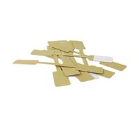 NIYANGLE 100 Sheets in Jewelry Price Labels Display Tags Adhesive Kraft Paper Square Not Easy to Fade and Crack Practical for Clothing Display and Writing Names