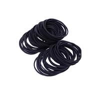 NIYANGLE 100g Elastic Rubber Bands Black Thin for Ponytail Hair Ties Rubber Band for Adults Boys and Girls Elastic Hair Ties for Women