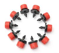 NIYANGLE 100pcs Adjustable Micro Irrigation Drippers with 8-hole Plastic Emitters and 1/4-inch Barb Thread Connection for Efficient Watering in Outdoor Garden Systems