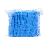 NIYANGLE 100Pcs Blue Elastic Disposable Bouffant Caps Dustproof Work Hair Hats 21 Inch Non-Woven Shower Caps for Beauty and Personal Care