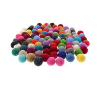 NIYANGLE 100pcs DIY Wool Felt Balls Lightweight Handmade Craft Material for Garlands Headdress Accessories Clothing Decor for Creative Felting Projects