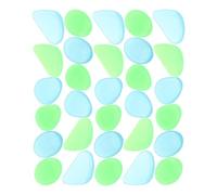 NIYANGLE 100pcs Glow in The Dark Pebbles 20-30mm Blue Green Mixed Resin Luminous Stones Aquarium Rocks Landscape Decorative Garden Fish Tank Gravel