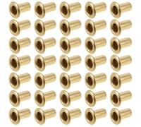 NIYANGLE 100pcs Metal Hollow Rivets for Harp Lyre Strings Tubular Eyelet Fasteners 5mm X 3mm Decorative Rivets Set for Instrument Repair and Crafting