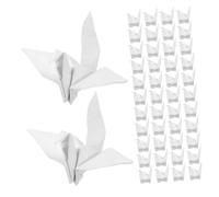 NIYANGLE 100pcs Paper Crane Wedding Favors Home Decor Party Paper Cranes Origami Garland White