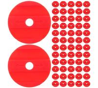NIYANGLE 100pcs Red Plastic Tokens for Games and Classroom Reward Jars, round Mini Poker Chips for Learning Activities and Behaviour Token Systems, Safe for Students at Carnivals