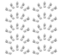 NIYANGLE 100Pcs Stainless Steel Aa Battery Spring Contacts, Positive Negative Terminal Plates for DIY Battery Holder Replacement, Conductive Compression Springs for Electronics and Remote