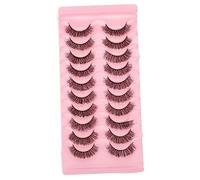 NIYANGLE 10pairs Natural Wispy Curly False Eyelashes Lightweight and Comfortable Lashes for Women for Everyday Wear Special Occasions