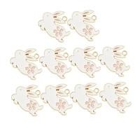 NIYANGLE 10pcs Alloy Rabbit Pendants DIY Keychain Charms Creative Running Bunny Decor for Jewelry Making Craft Supplies