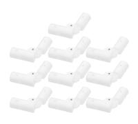 NIYANGLE 10pcs Bathtub Corner Connector L Shaped PVC Folding Bath Tub Joints Lightweight Quick Assembly Tub Frame Elbow for DIY and Travel Use