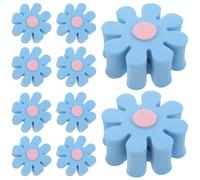 NIYANGLE 10pcs Blue Flower Car Aerial Topper Set Eva Material Uv-resistant Automotive Decorative Antenna Balls for Car Exterior and Roof Decoration Fits Most Models