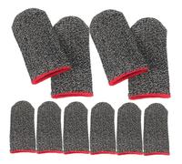 NIYANGLE 10pcs Breathable Gaming Finger Sleeves Sweat-Absorbing Finger Covers for Touch Screen Sensitivity and Reduced Friction Reusable Ultra-Thin Protectors for Mobile Game Skills