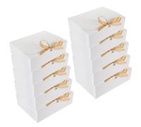 NIYANGLE 10pcs Bridesmaid Proposal Box Small Box Folding Design Multipurpose White Cardboard for Christmas Parties Delicate Attractive Appearance Lightweight