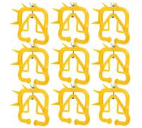 NIYANGLE 10pcs Calf Weaner Nose Clip for Cattle and Calf, Practical and Easy to Use Abs Material Livestock Weaning Tool, Simple Shape Yellow Design Suitable for Farmers and Veterinarians