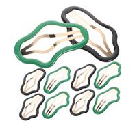 NIYANGLE 10Pcs Cloud Shaped Hollow Snap Hair Clips for Women and Non Slip Side Barrettes Bobby Pins Hair Accessories for Everyday Parties Weddings Black and Green