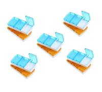 NIYANGLE 10pcs Convenient Medicine Organizer Case Pill Storage Compartments Portable Detachable Design for Travel Early-Morning Evening Use