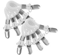 NIYANGLE 10pcs Cotton Towel Clips Set with Thickened Twill Metal Clips, Rust-Resistant Hanging Hooks for Kitchen, Bathroom, and Shower Towel Holder