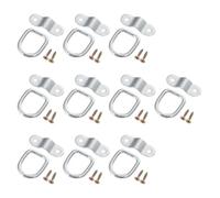 NIYANGLE 10pcs D-shaped Pull Rings for Truck and Trailer Made of Galvanized Iron, Not Easy to Corrode and Easy to Carry, for Outdoor Use with Pickup and Kayak