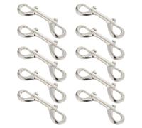 NIYANGLE 10pcs Double Ended Snap Clips for Dog Leash, Zinc Alloy Metal Quick Release Hooks, Multipurpose Pet Leash Clips for Keychain and Water Bucket Use in Crowded Areas
