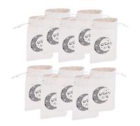 NIYANGLE 10pcs Drawstring Pouches for Festival Party Supplies Charming Candy Bags for Small Jewelry and Treats Eid Holiday Packing Portable Festival Wrapping