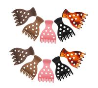 NIYANGLE 10pcs Elegant Strawberry Hair Claw Clips for Women Non-slip No Dent Styling Clamps Lightweight Heatless Root Lifters Hair Accessories for Casual and Formal Hairstyles